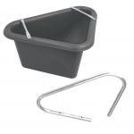 45lt Black Triangular Corner Feed Manger & Bracket (7122/32)